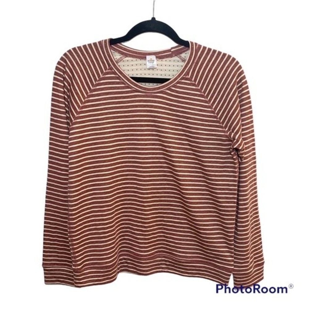 Marine Layer Reversible Raglan Striped Crewneck
